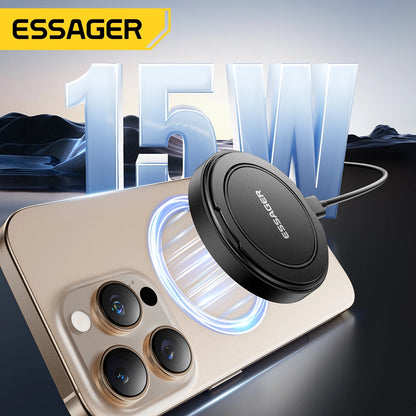 Carregador sem fio magnético Essager com suporte de 15 W