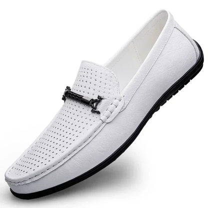 Mocassins de couro genuíno casuais