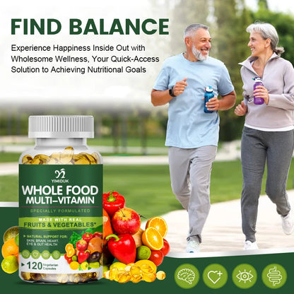 Multivitamínico de Minerais de Alimentos Integrais HOLUCKS — 60/120 Cápsulas
