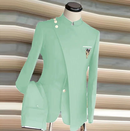 Fato Masculino de 2 Peças com Blazer e Calças — Estilo Formal