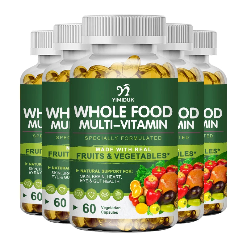 Multivitamínico de Minerais de Alimentos Integrais HOLUCKS — 60/120 Cápsulas
