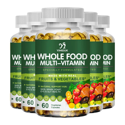 Multivitamínico de Minerais de Alimentos Integrais HOLUCKS — 60/120 Cápsulas