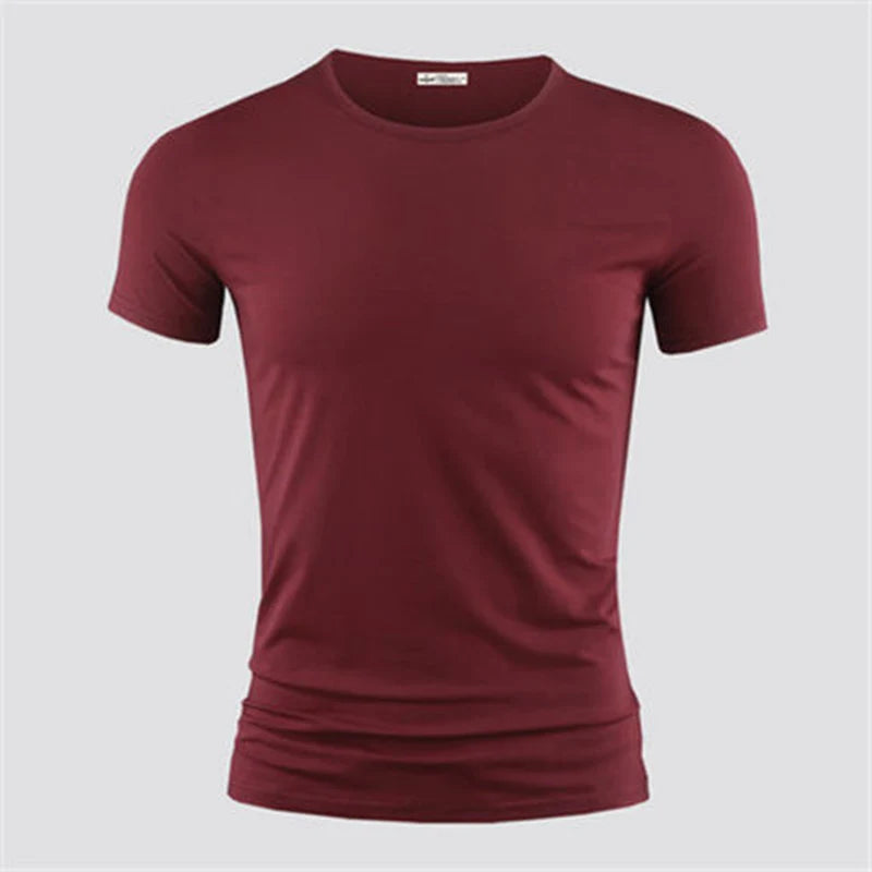 T-shirts cor pura gola V e O
