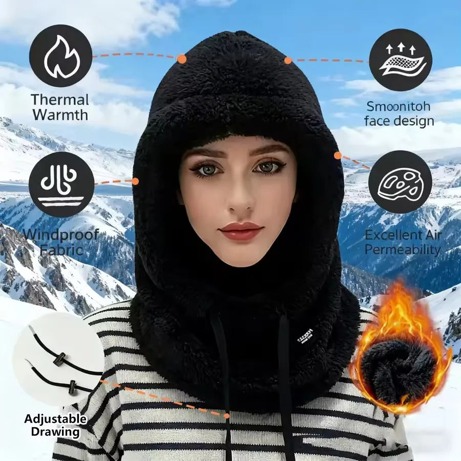 Balaclava feminina de inverno