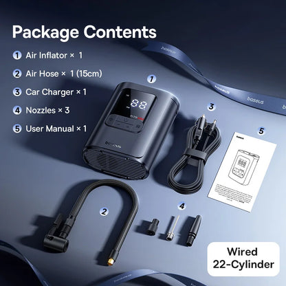 Compressor de ar portátil Baseus GoTrip VA1 Pro/Max para automóvel
