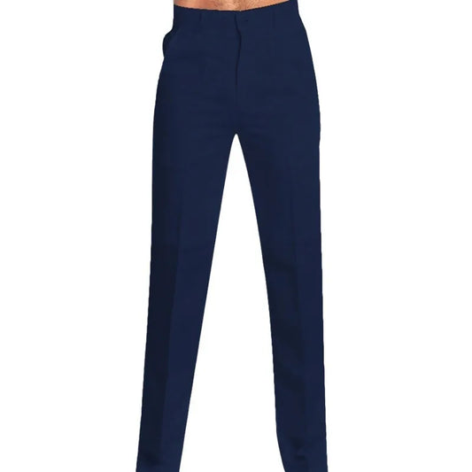 Calça masculina de linho com bolso reto na parte inferior