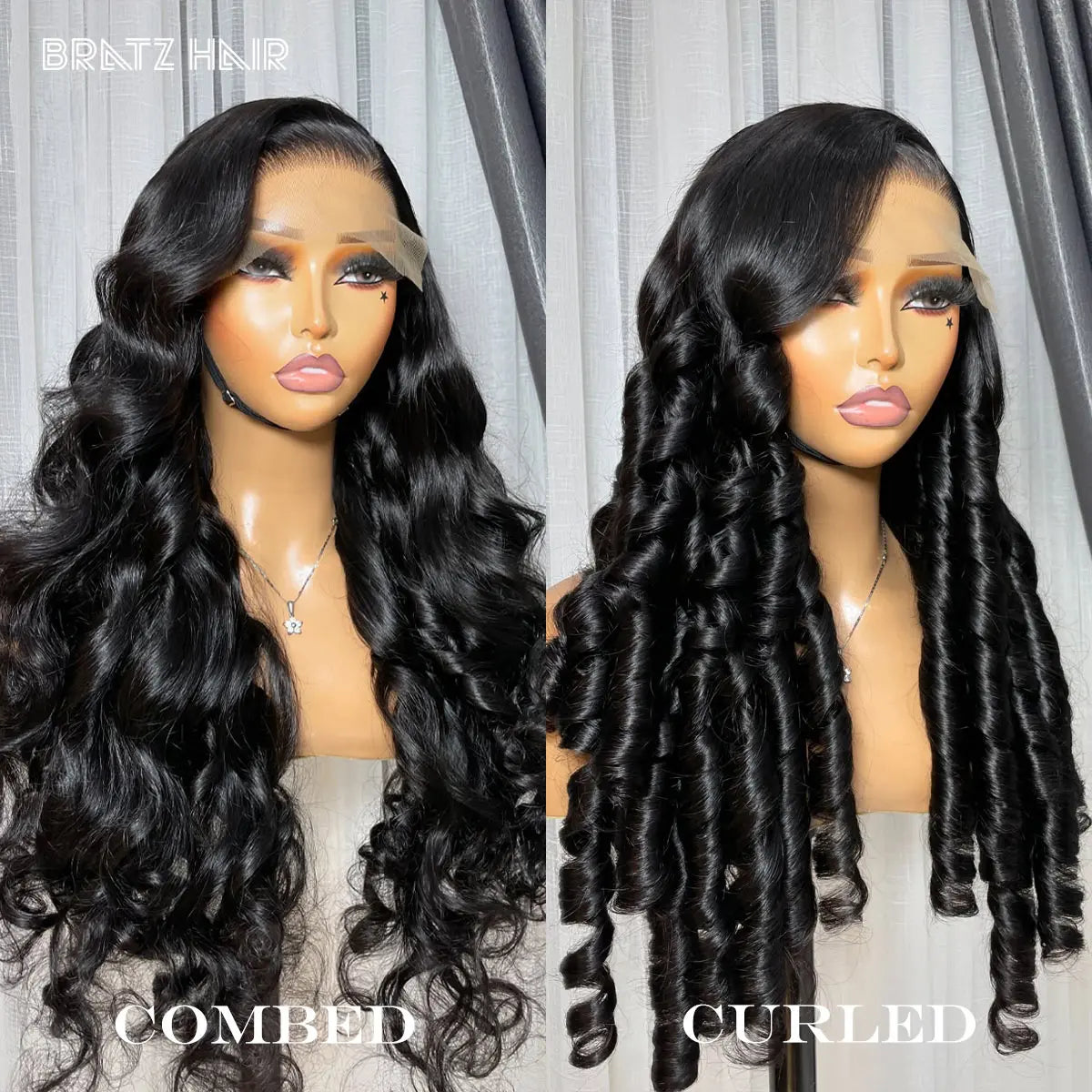 Peruca de cachos saltitantes