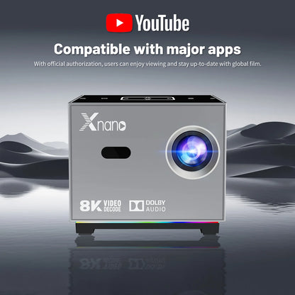 Projector portátil Xnano 8K X3 com Android