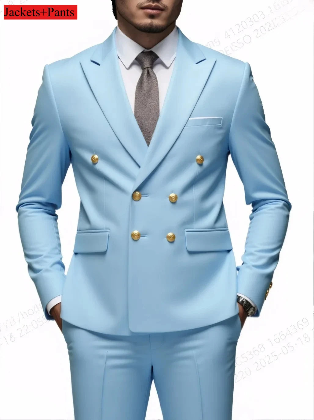 Terno botão duplo slim fit