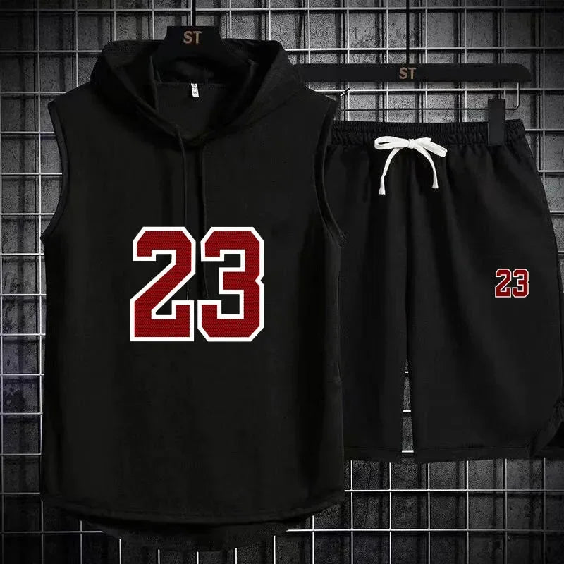 Conjunto esportivo com capuz