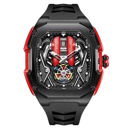 Relógio de quartzo com design de superfície do motor