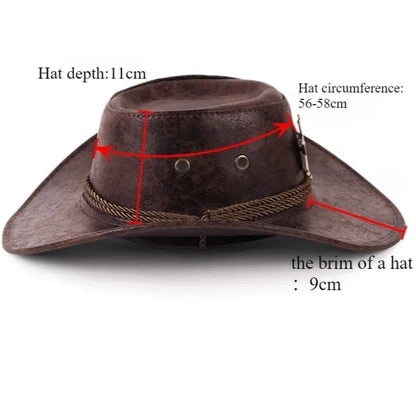 Chapéus de cowboy estilo western em couro sintético