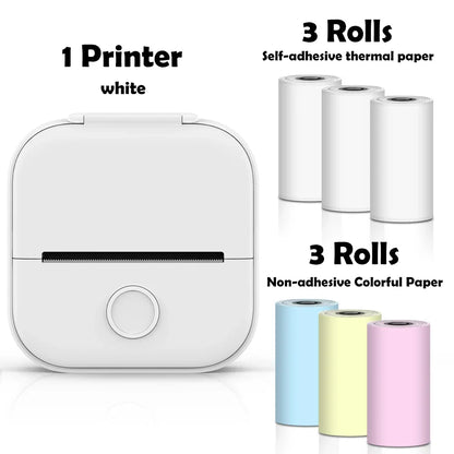Mini impressora de bolso térmica sem fios adesivos autoadesivos