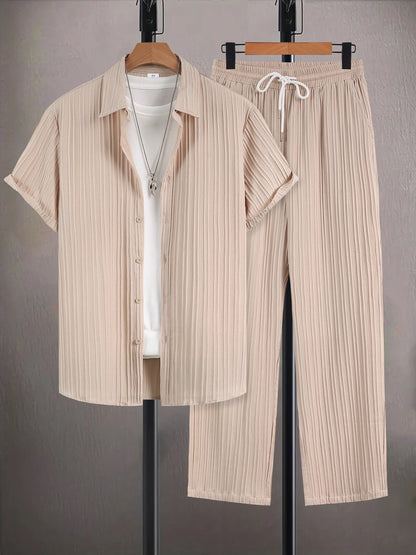 Conjunto Masculino Texturizado com Calças