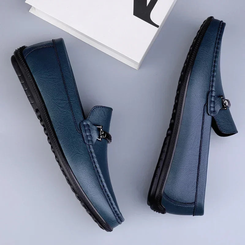 Mocassins de couro genuíno casuais