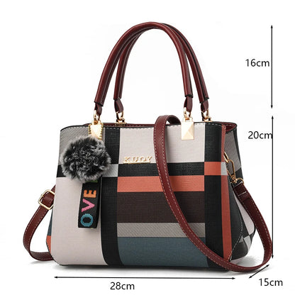 Bolsa transversal casual feminina em couro PU
