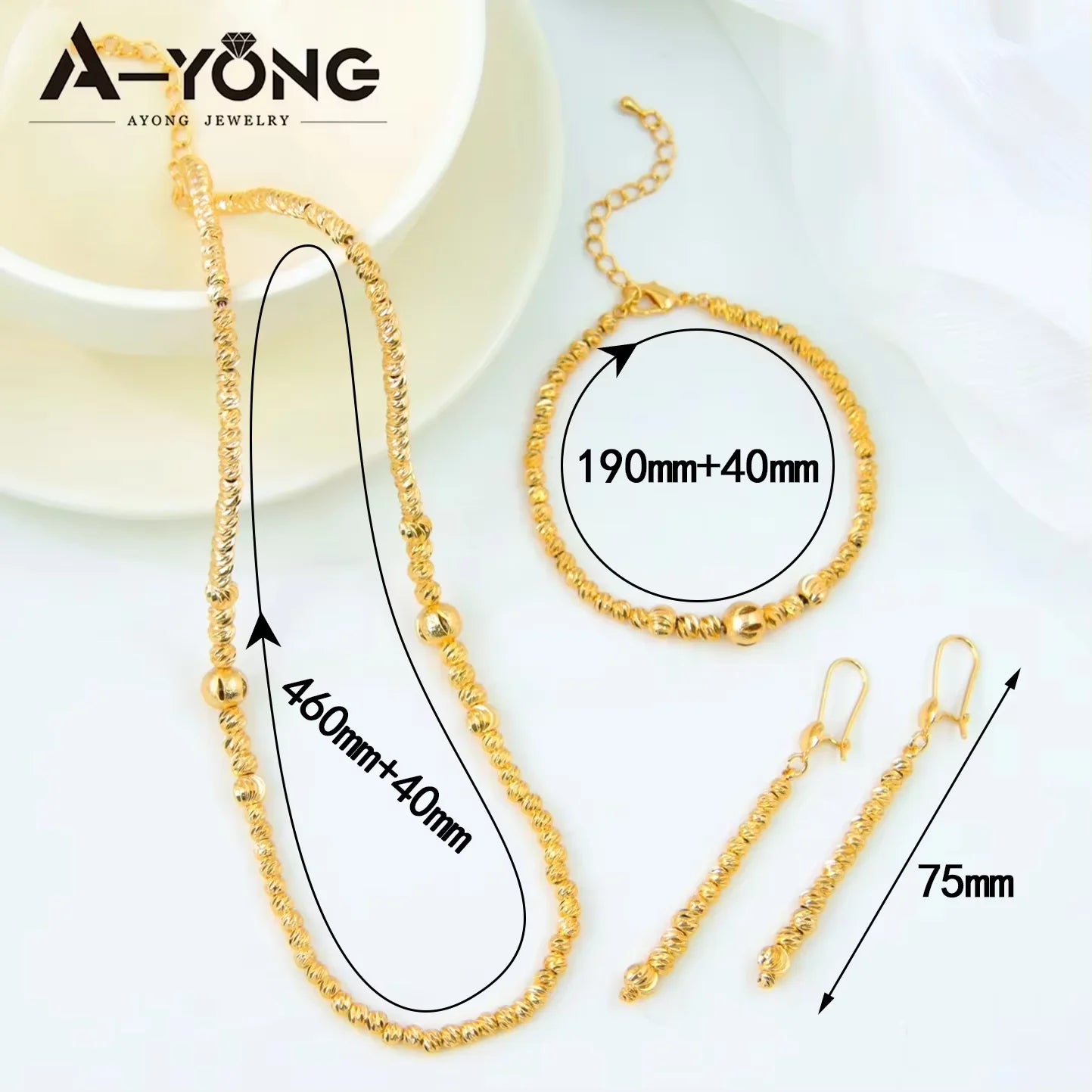 Conjunto de joias 21k árabe