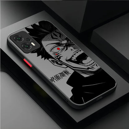 Capa Jujutsu Kaisen Megumi e Gojo para Xiaomi – Proteção em Silicone