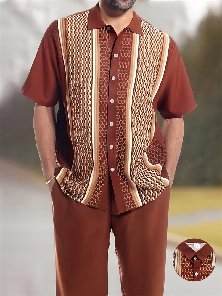 Fato de manga curta casual