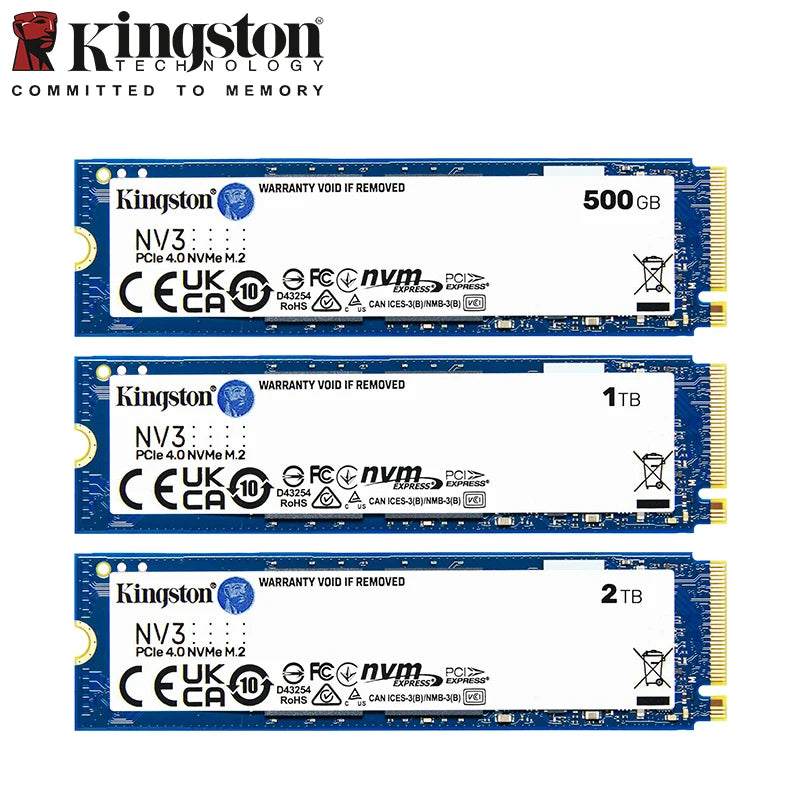 SSD Kingston NV3 NVMe PCIe 4.0 — 500 GB a 2 TB