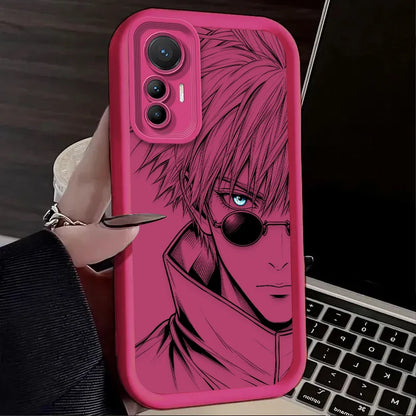 Capa de Silicone Geto Suguru e Gojo Satoru para Xiaomi – Proteção e Design Anime
