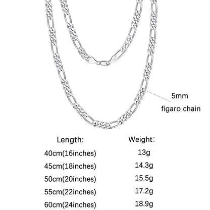 Colar Fígaro de Prata