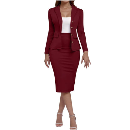 Conjunto Feminino de 2 Peças — Blazer e Saia