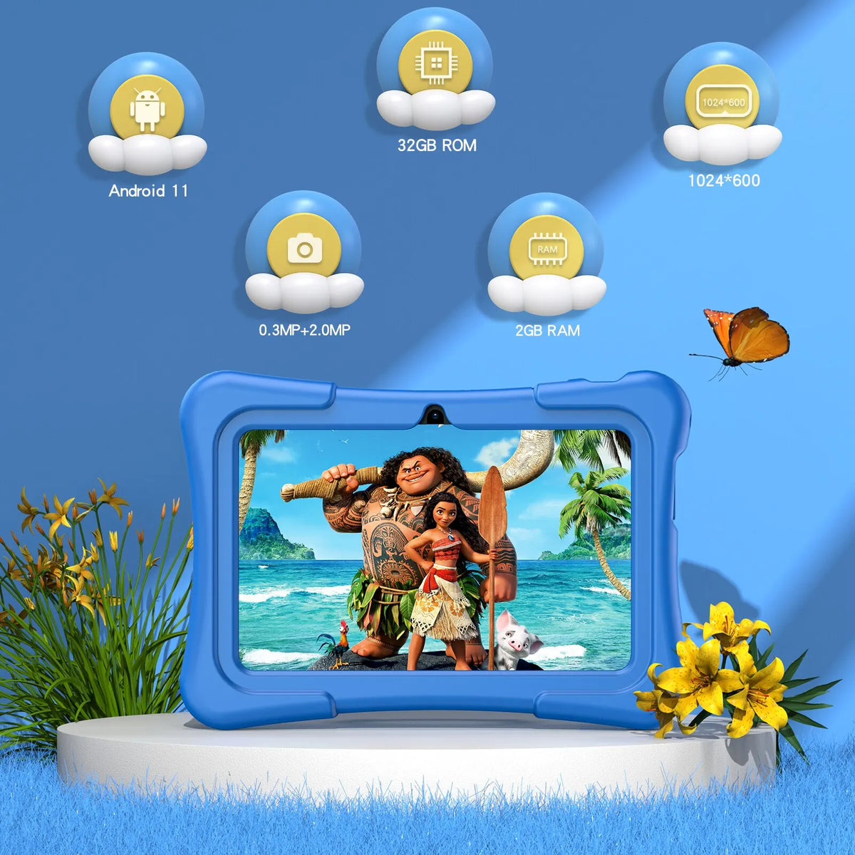Tablet Infantil PRITOM K7 Pro 7” com 32 GB e Câmara Dupla