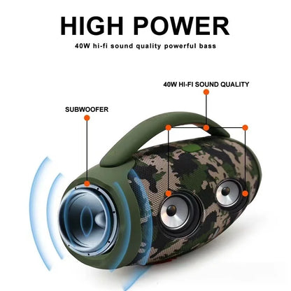Coluna Bluetooth Boombox 3 de Alta Potência para Exterior
