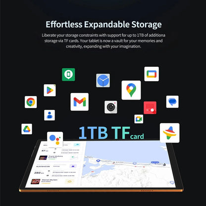 Tablet BDF I17 10,1″ — 6 GB RAM, 128 GB, 4G, Dual SIM e Android 13