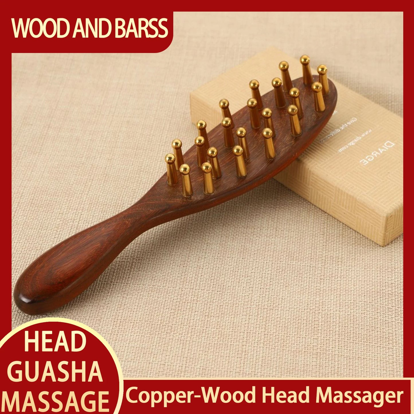 Ferramenta massageadora facial Guasha Varinha Kansa