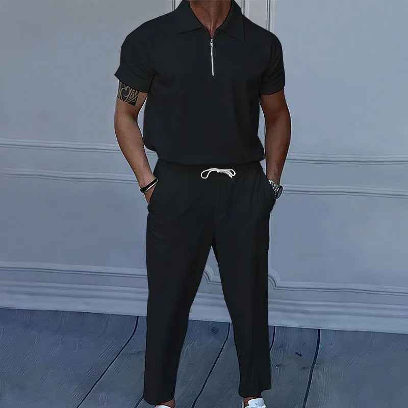 Fato masculino de verão em cores sólidas