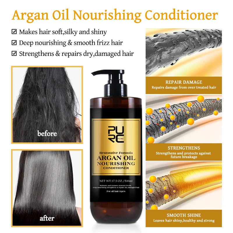 PURC - Shampoo e Condicionador com Óleo de Argan Marrocos