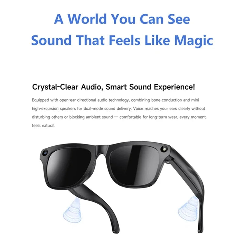 Óculos Inteligentes OnePlus AI com Câmara HD, Bluetooth e Assistente de Voz