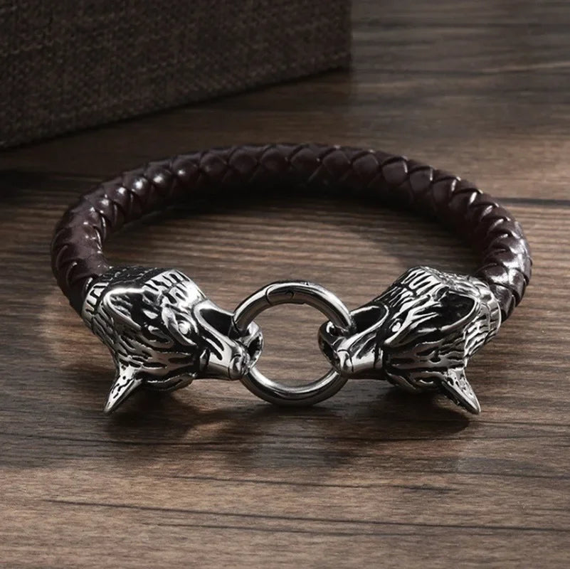 Pulseira punk de camada dupla