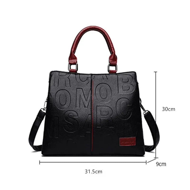 Bolsa transversal casual feminina em couro PU