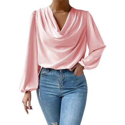 Blusa Chiffon Solto gola V