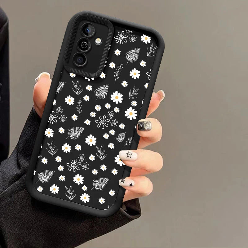 Capa de Silicone Flor Margarida para Samsung Galaxy S