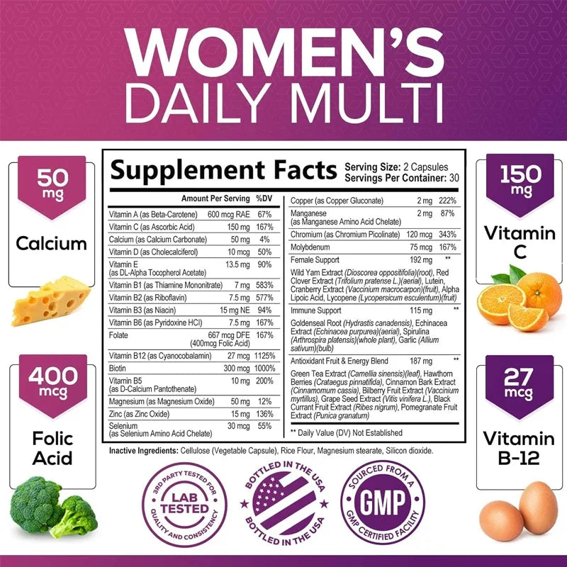Multivitamínico Feminino Diário – 30/60 Cápsulas