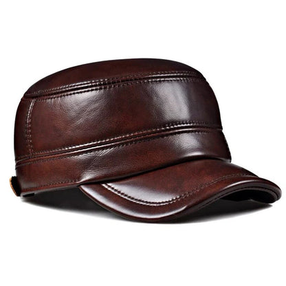 Boné de couro genuíno elegante