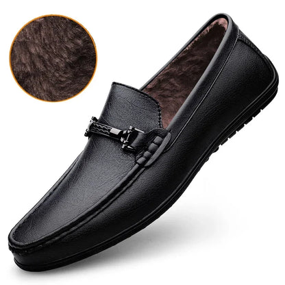 Mocassins de couro genuíno casuais