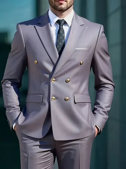 Fato Masculino Clássico de Duas Peças