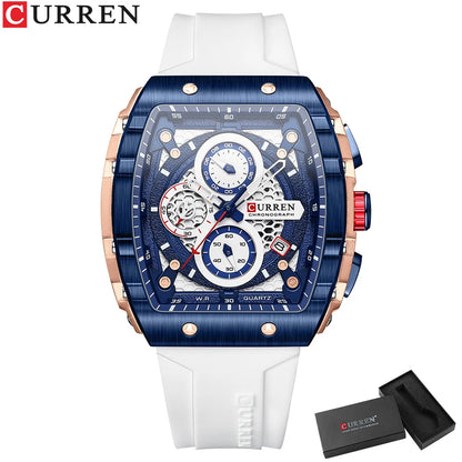Relógio Masculino Curren 8442 — Caixa Quadrada