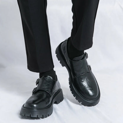 Sapatos derby masculinos em couro