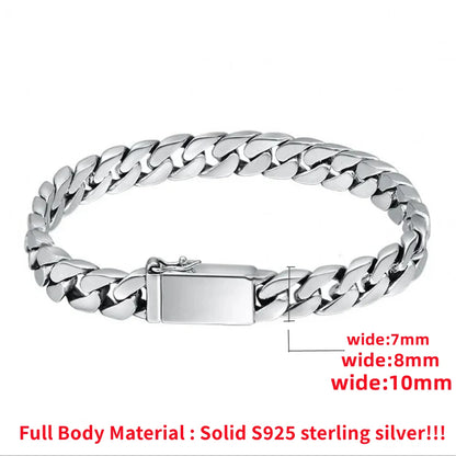 Pulseira de prata esterlina masculino e feminino