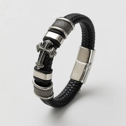 Pulseira punk de camada dupla