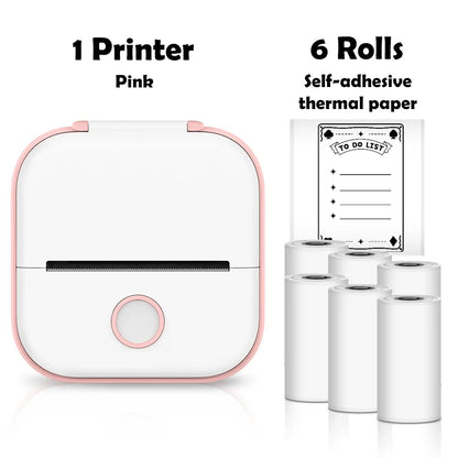 Mini impressora de bolso térmica sem fios adesivos autoadesivos