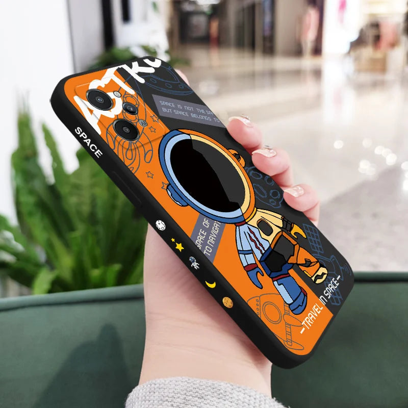 Capa de Silicone para Oppo e Realme – Astronauta, Proteção e Conforto