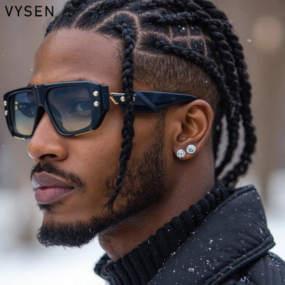 Óculos de Sol Polarizados Estilo Steampunk Quadrados