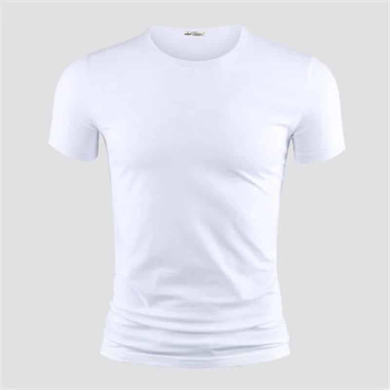 T-shirts cor pura gola V e O